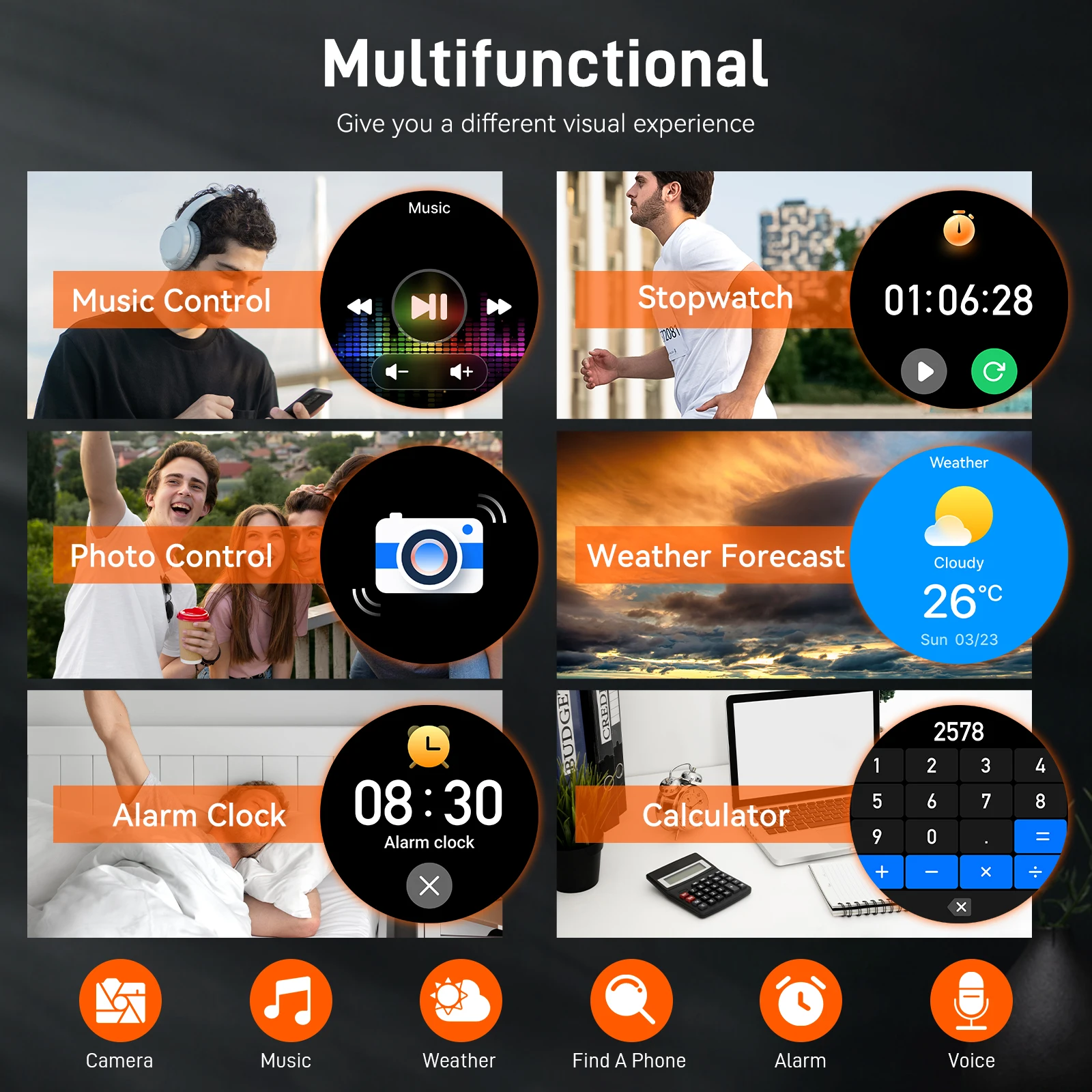 LaNikar 2025 Smart Watch IP67 Waterdicht Origineel Ontwerp Sporthorloge Met Kalender En Hoogte Barometer LED Zaklamp Oproep