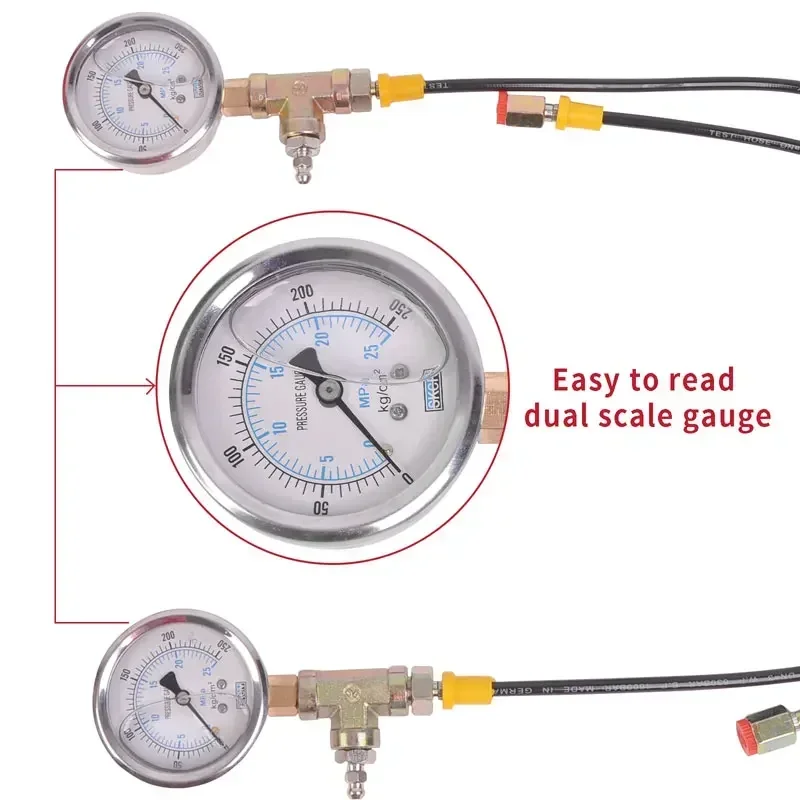 2025automotive tool car testing brake pressure test kit for providing equal pressure to test front and rear brakes