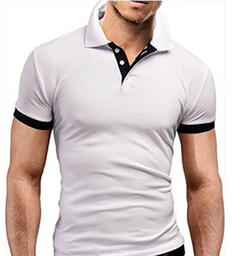 MRMT 2024 Brand New Men\'s T-shirt Lapel Casual Short-sleeved Stitching Men T-shirt for Male Solid Color Pullover Top Man T shirt