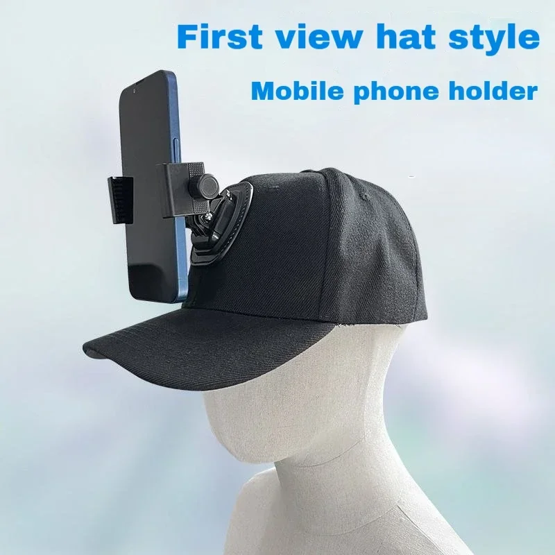 

Hat Holder Live Viewing Angle Shooting Equipment Sport Camera Peaked Cap Mobile Phone Rotating Stable Fixed Bracket Video Record