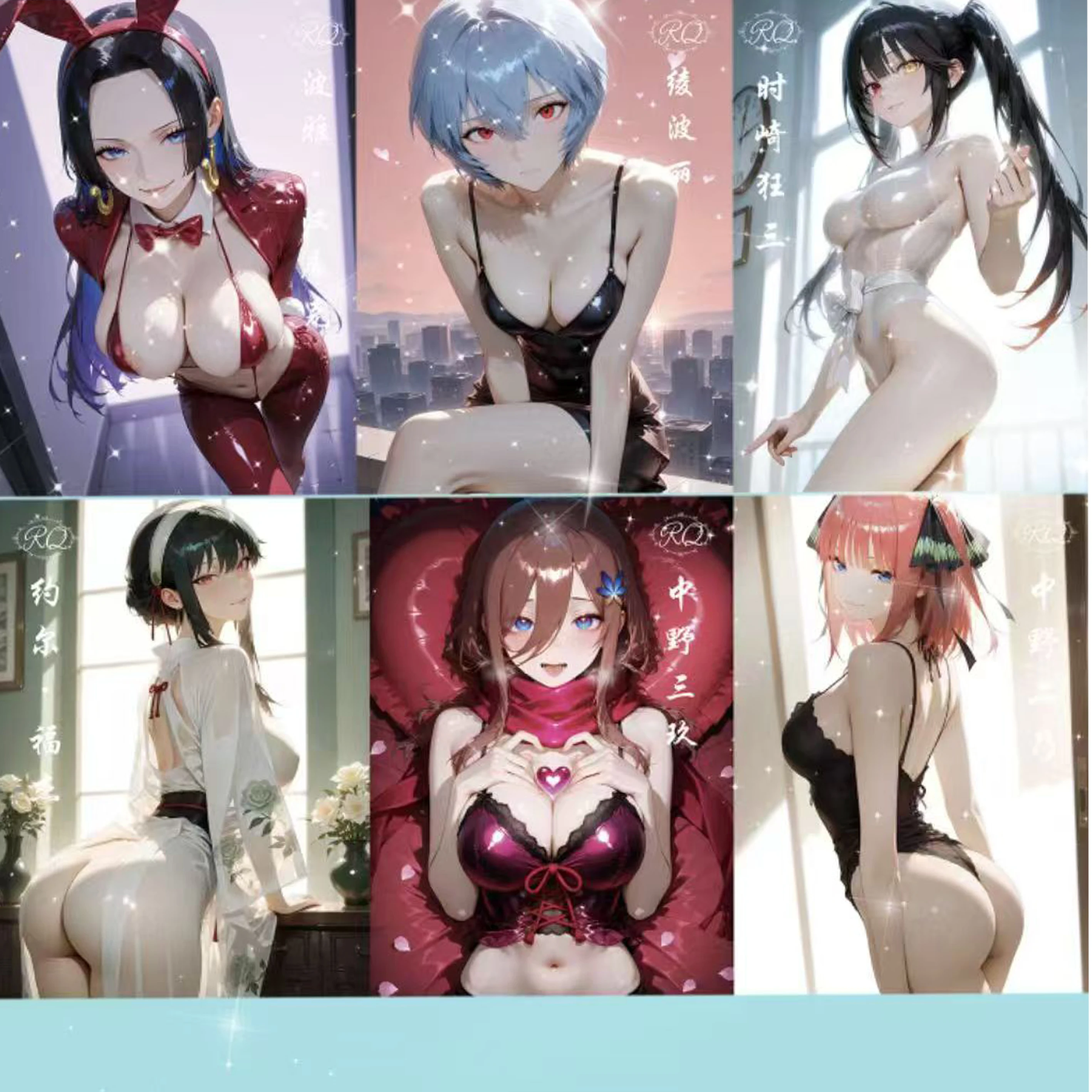 أحدث قصص للفتيات بالجملة 【QIANG WEI】مجموعة A4 بطاقة ملونة ورقية شخصية هواية زوجة هدية مكمل رسوم متحركة مثير بوا