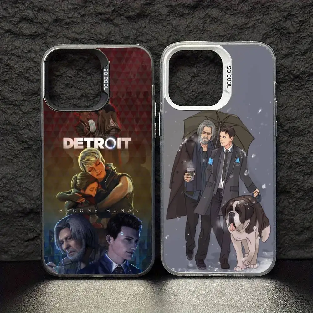 

D-Detroit Classic RPG Game Phone Case For iPhone 17,16,15,14,13,12,11,Pro Max,Plus Candy Silver Cover
