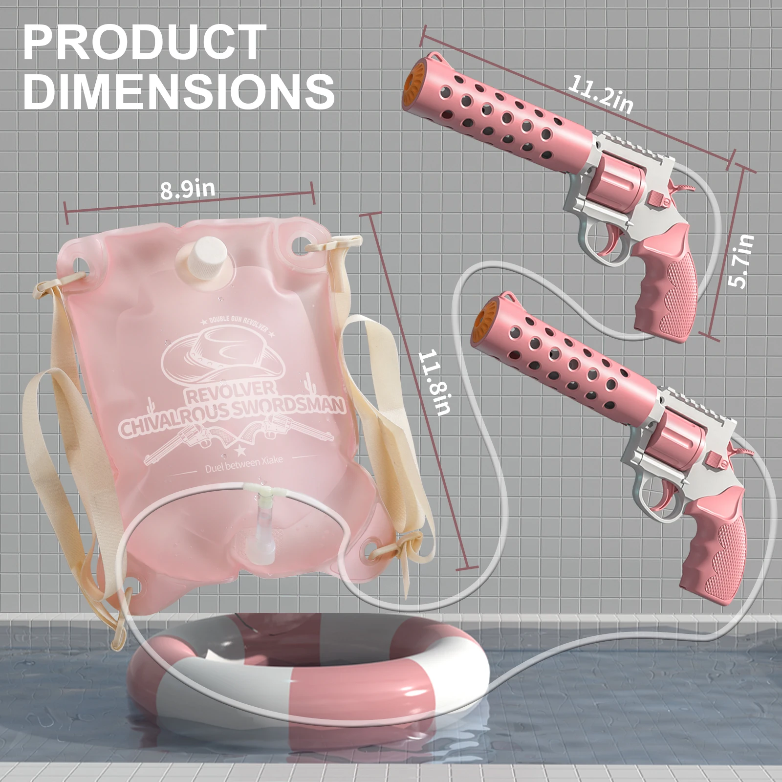 مسدس ماء للأطفال على ظهره ، مسدسات مياه صيفية ، في الهواء الطلق ، الشاطئ ، المعركة ، حمام سباحة ، حفلة ، لعبة كهربائية للأطفال #4