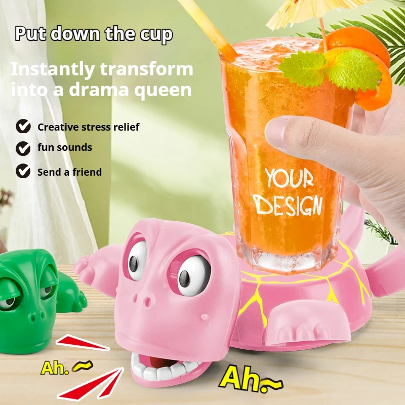 3D Printing Turtle Coaster with Sound Panicked Turtle Creative Coaster Drinks Mug Tableware Decor Home Desktop Decoration
