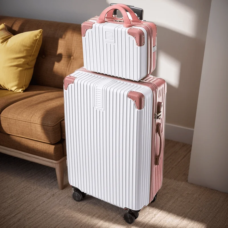 1pc Elegant Travel Luggage Case, 14/20/24/26 Inches, Retro Silent Trolley, Simple Design ,Suitable for Various Trips