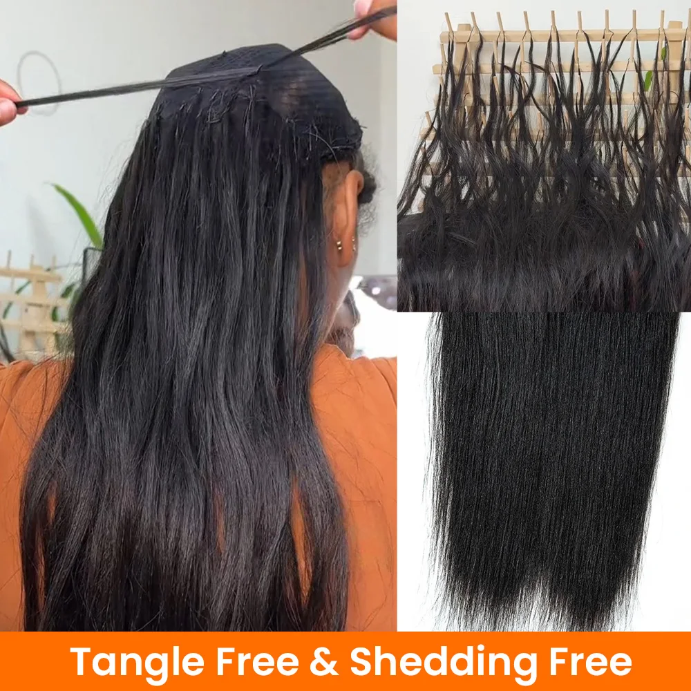 100% Human Hair Crochet Extensions 50g Kinky Straight display picture 2