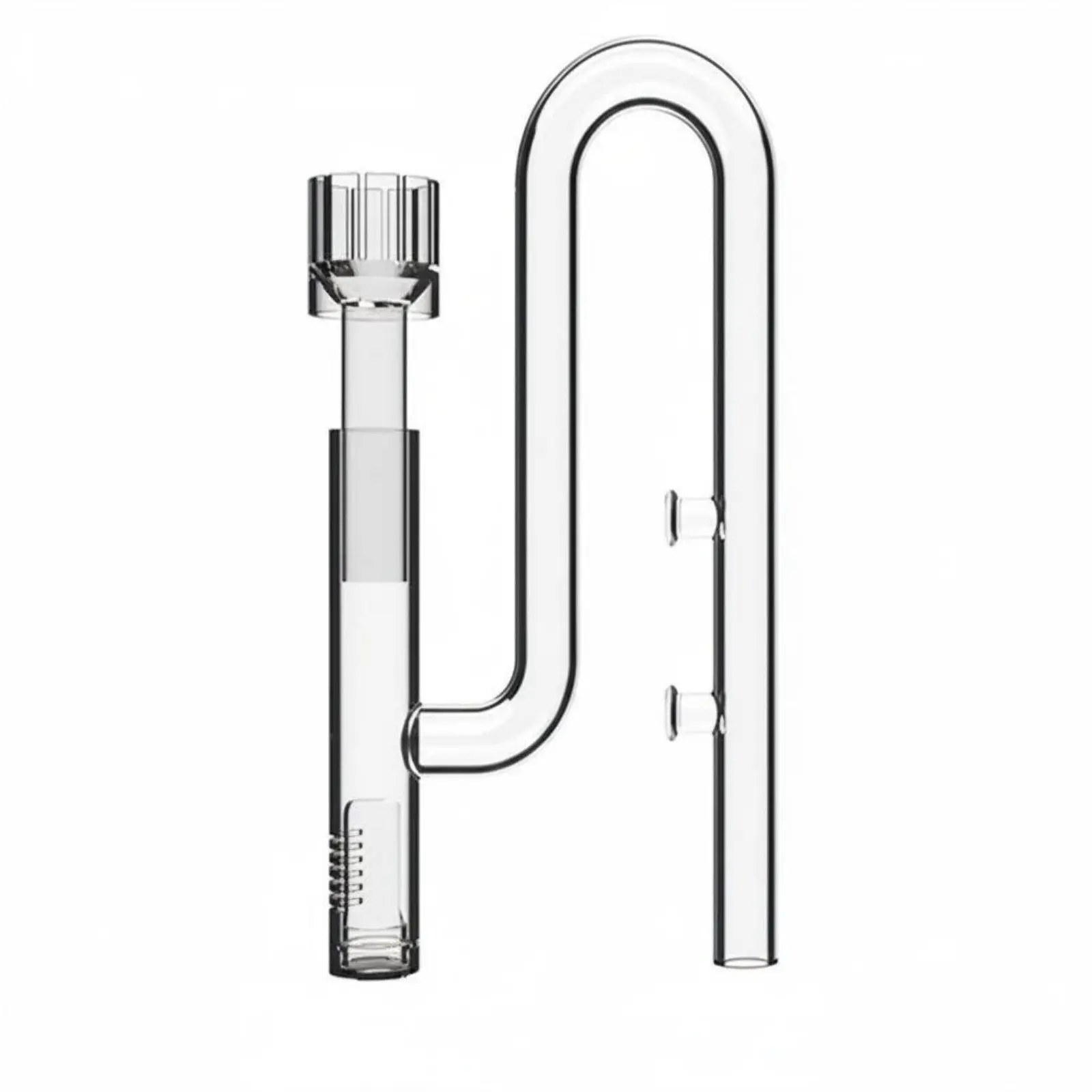 Aquarium Skimmer High-clearness Glass Inflow Outflow Pipe with Surface Skimming for Fish Tank Filtration System