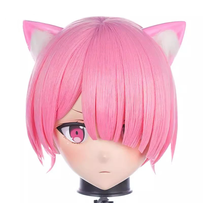 

(MEO244) Customize Handmade Full Head Lockable Crossdress Male to Female Japanese Cartoon Anime Game Character Kigurumi Mask