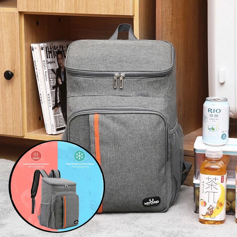 18L Outdoor Thermal Backpack Outdoor Oxford Thickened Insulated Waterproof Picnic Bag Double Shoulder Wine Ice Drinks Organizers