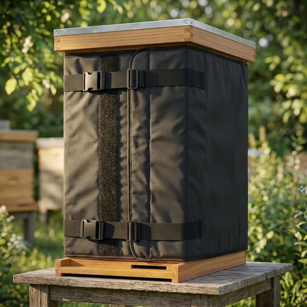 Insulated Winter Cover for Beehives with 3mm Pearl Cotton Layer Compatible with For 8 Frame and 10 Frame Setups