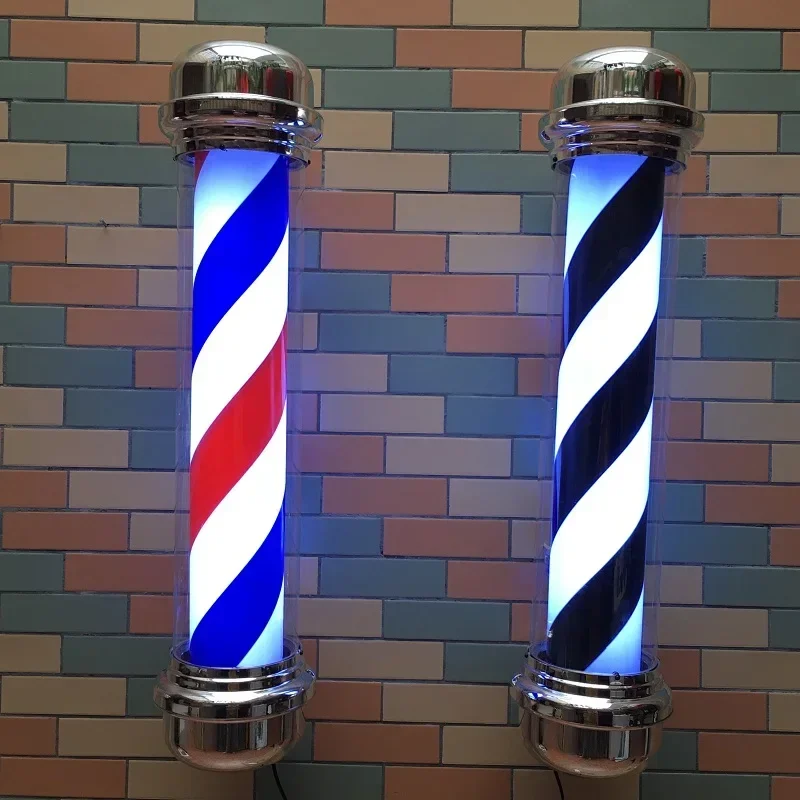 

Rotating Light Stripes for Barber Shop, LED Downlights, Red, White, Blue Stripe, Hair Sign, Wall Hanging, 100cm