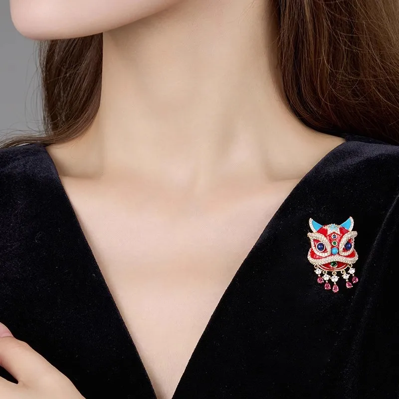 الصين-شيك شينغشي الراقية الإناث المتخصصة تصميم الإبداعية دبوس ضوء الفاخرة مزاجه الصدار بدلة معطف الملحقات #2