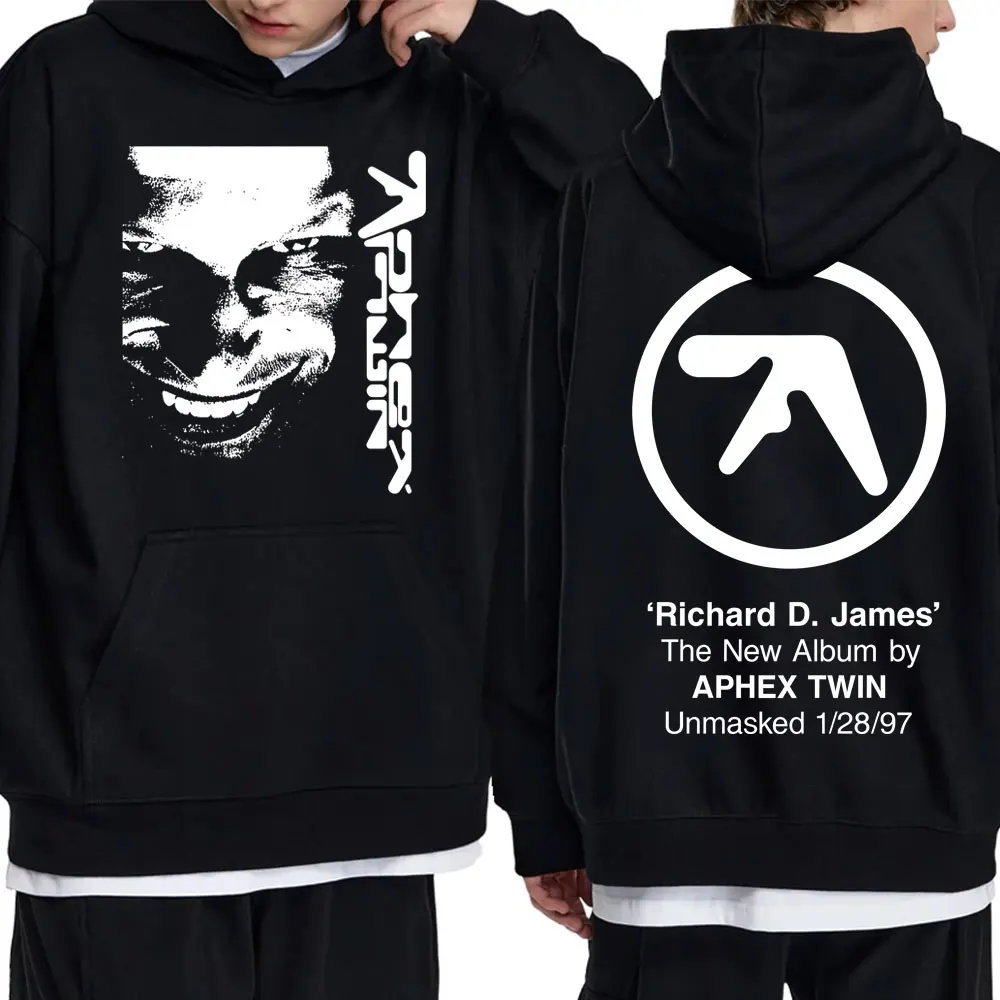 

Aphex Twin Face Graphic Hoodie Richard D James Album Print Streetwear Men Women Fashion Electronic Pop Music Hooded Sweatshirt