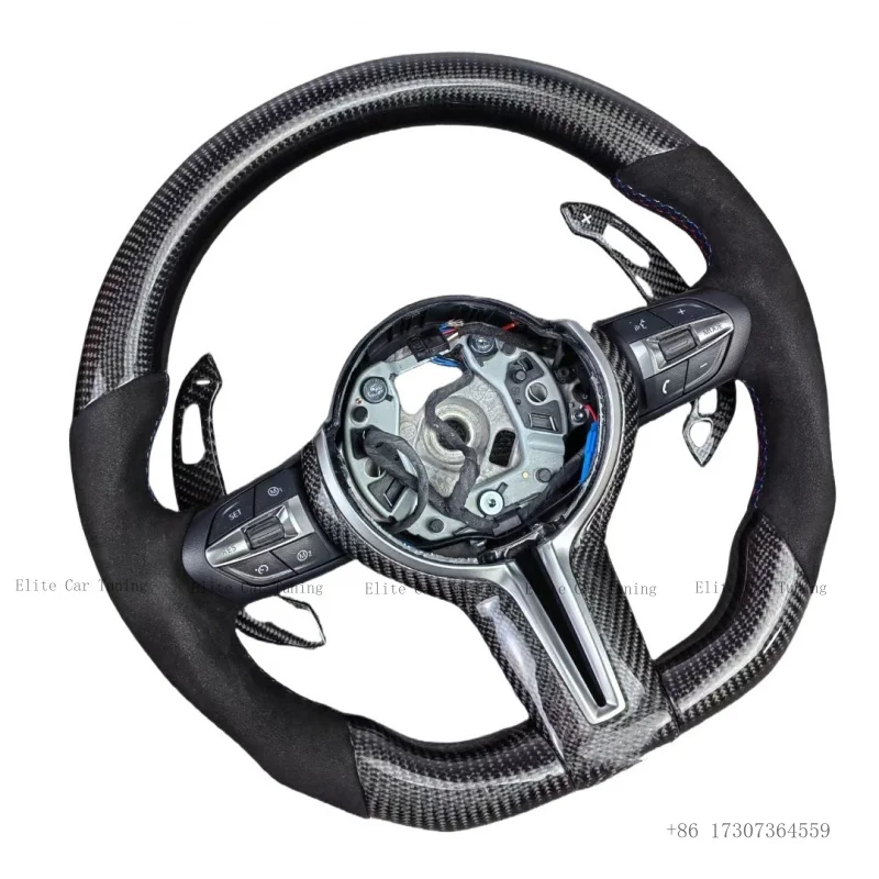 Best Custom Carbon Fiber m Sport Steering Wheel for bmw F30 Steering Wheel F10 F30 E90 E92 LED Steering Wheel