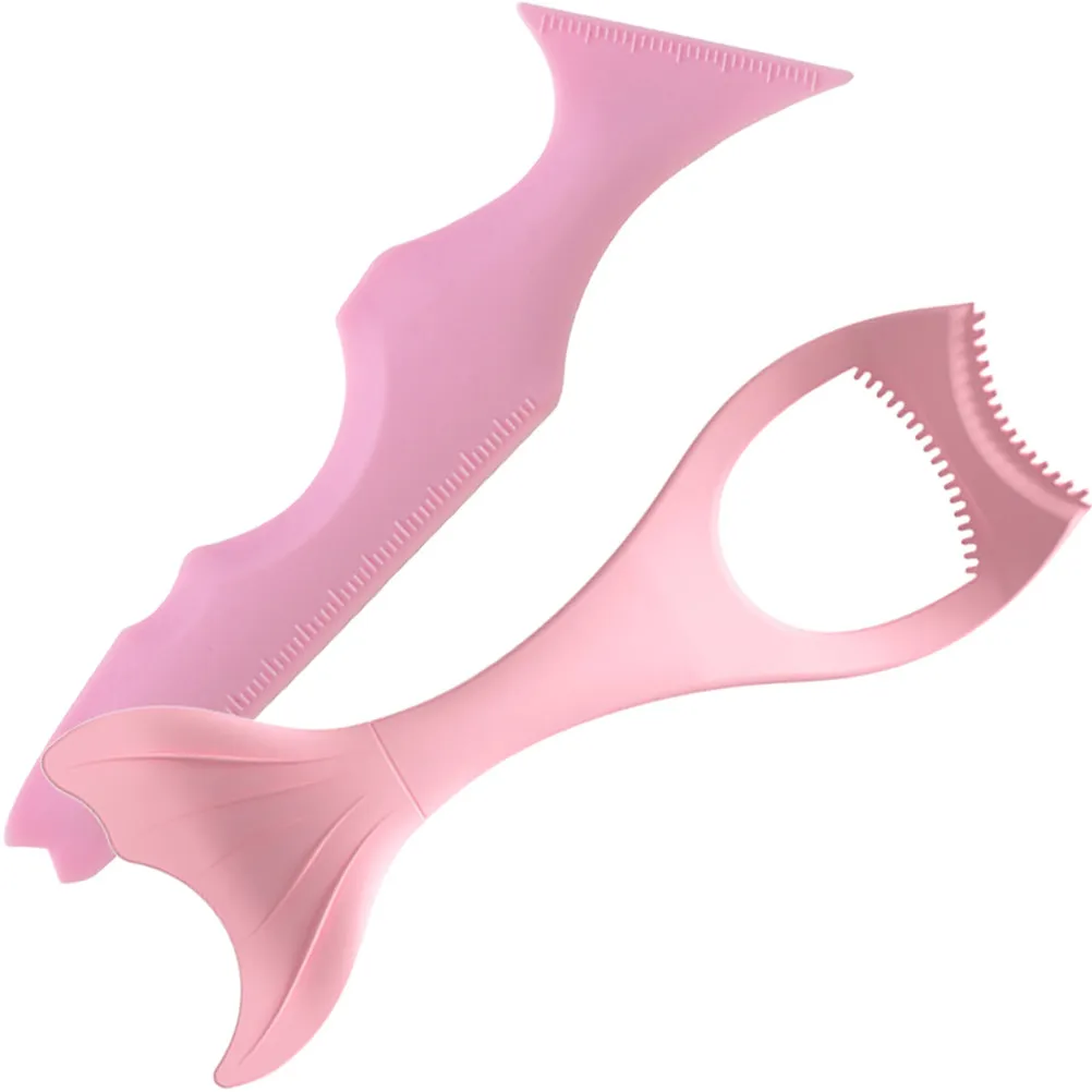 Lot de 2 pochoirs souples en silicone pour eyeliner, outil multifonctionnel pour fard à paupières, rouge à lèvres, sourcils et eyeliner