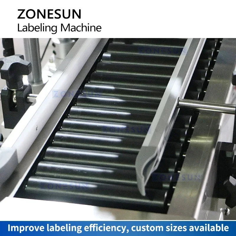 ZONESUN ZS-TB800 Auto Horizontal Round Labeling Machine Small Cylinder Tube Bottle Wrap Around Lip Balm Eyeliner Sticker Labeler