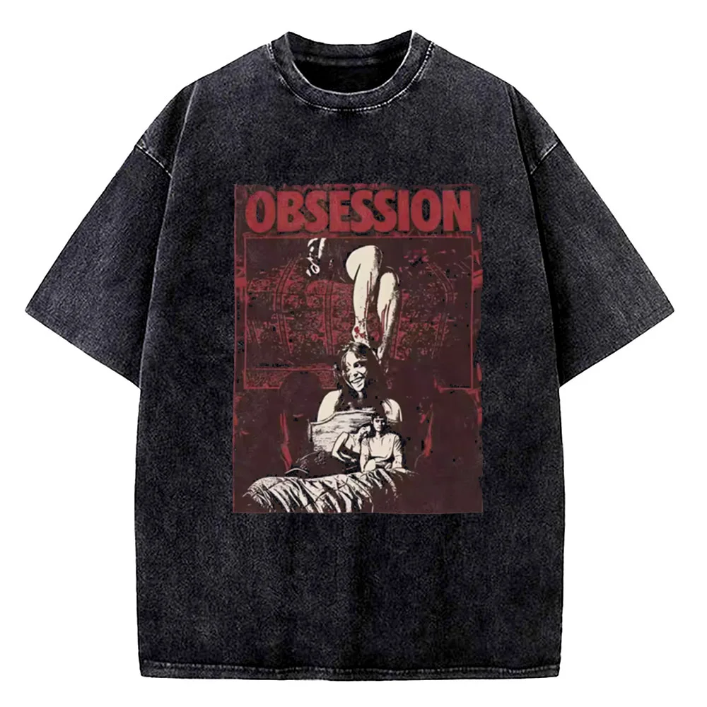 Movie Obsession One Wish Willow T-shirt Men Vintage Washed Streetwear Short Sleeve Cotton Summer Casual Tshirts Unisex