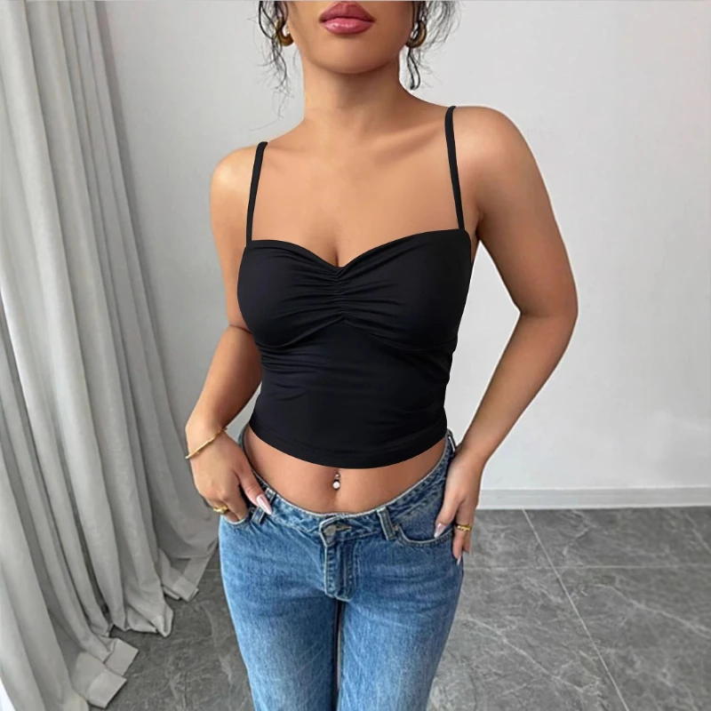 

Aesthetic White Lace Trim V Neck Camisole Women Summer Sleeveless Vest Cottage Fairycore 00s Retro Y2K Crop Tops Female Tank Top