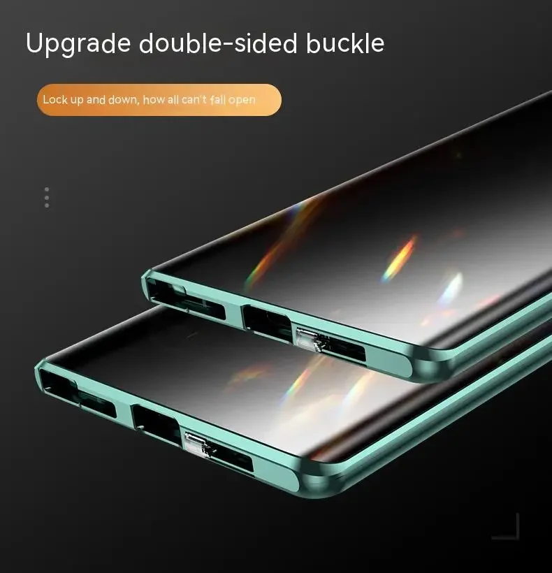 360° Double Sided Glass Magnetic Case For Samsung Galaxy S24 S21 S22 S23 S25 Ultra Plus Anti Peeping Metal Lens Protector Capa