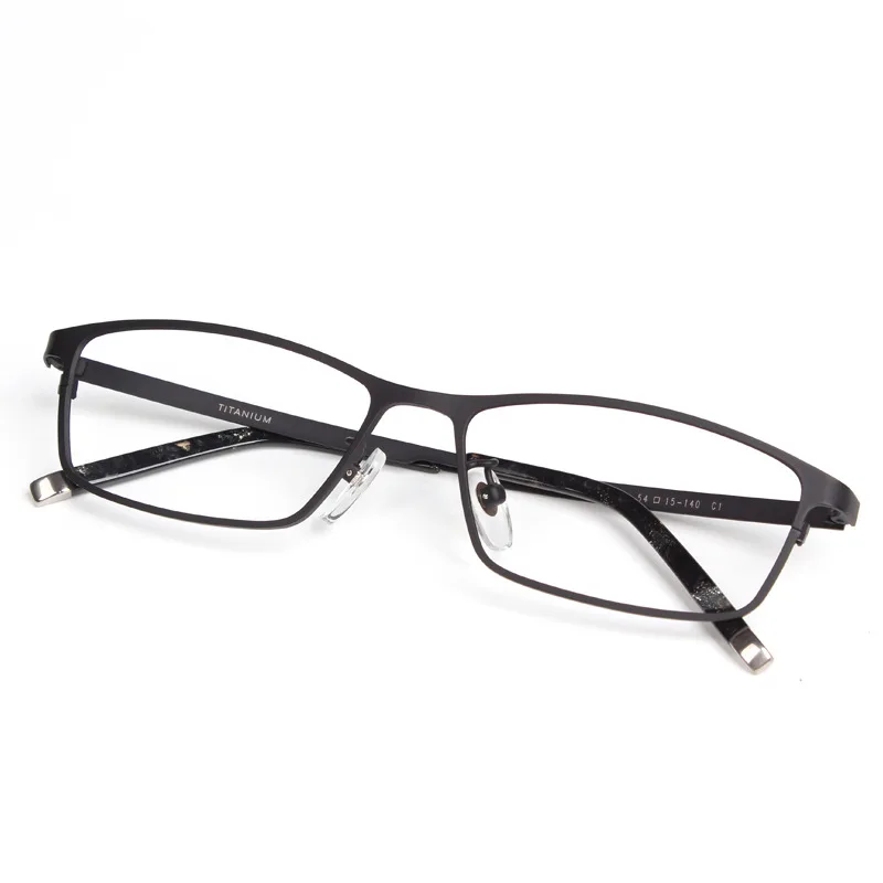 KUXA ビジネス処方メガネ チタン眼鏡 クリア近視レンズ 遠視光学眼鏡 抗ブルーライト読書