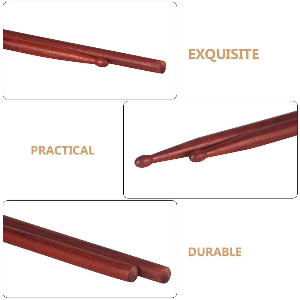 

1 Pair Durable Wooden Drumsticks Smooth Surface Professional Stage Percussion Instrument Stick Universal Drumstick For Music