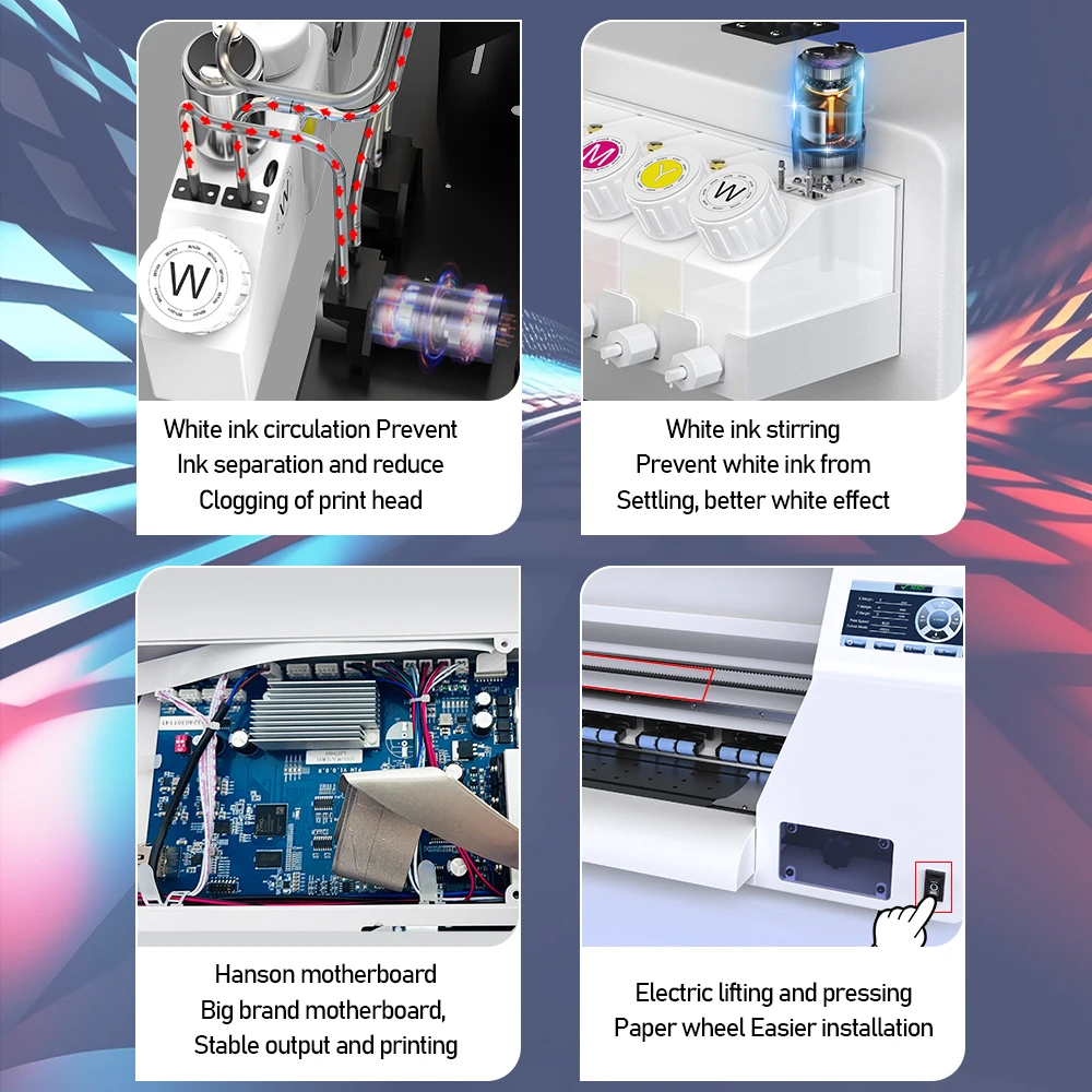 DTF Printer A3+ XP600 DTF Transfer Printer for T-shirt Printing Machine with Powder Shaking Machine DTF Printer with ICC Profile