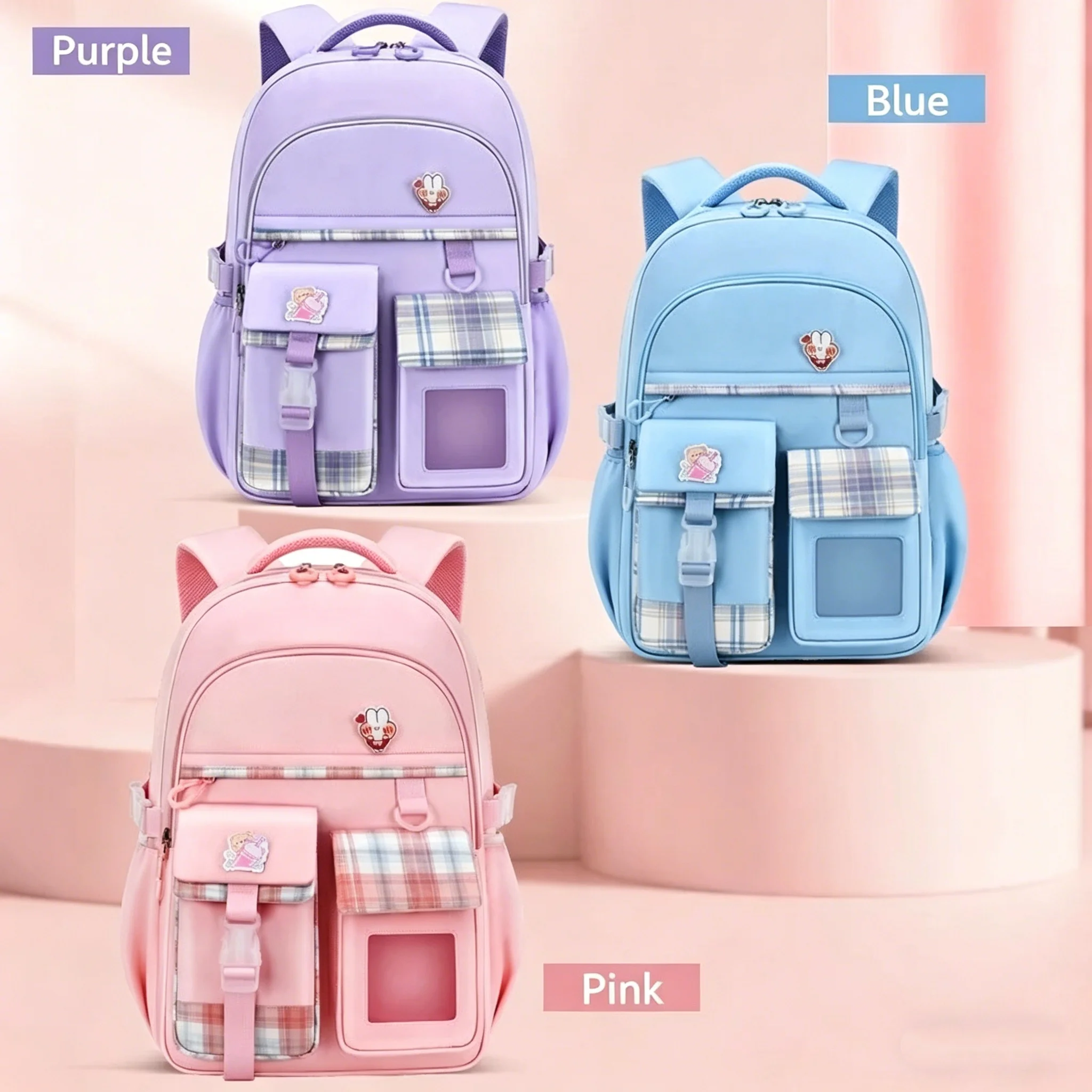 New Kids School Backpack Lightweight & Breathable Large Capacity Ergonomic Backpack Spine Protection Shoulder Bag for Students