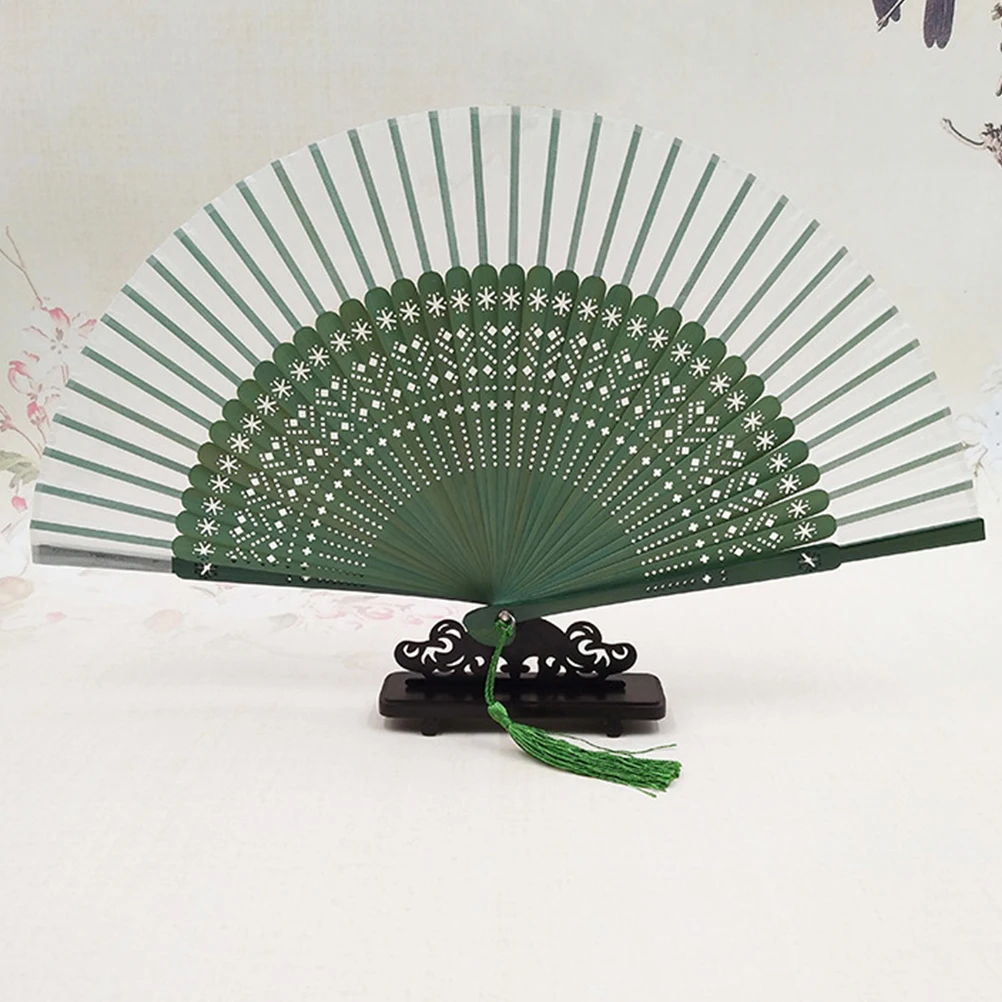 

Base Fan Men and Women Hand Held Fans Display Holder for Wall Wooden Round Sturdy