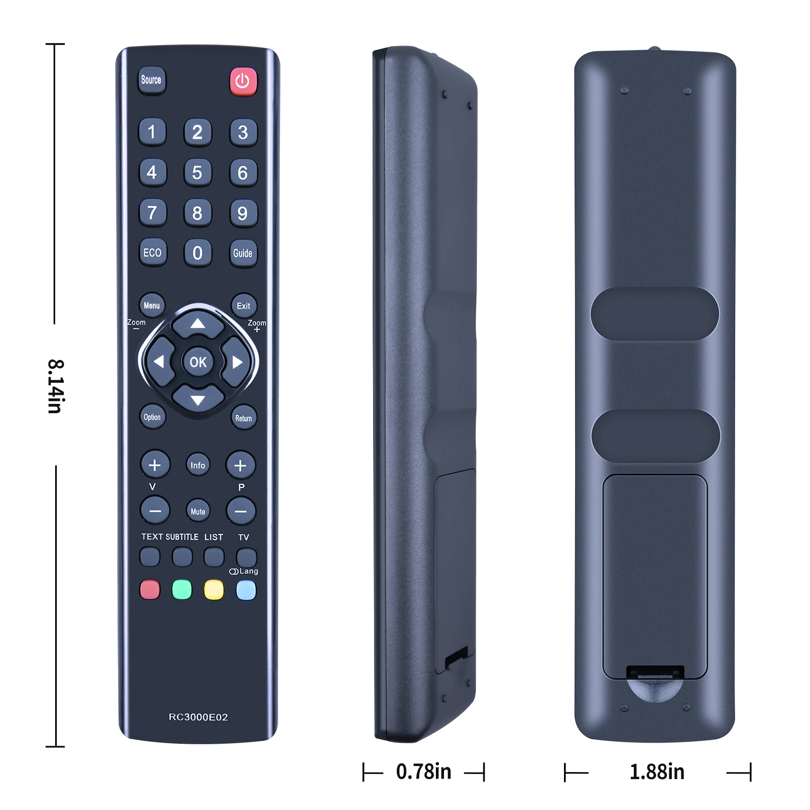 Remote Control RC3000E02 Use for TCL THOMSON LED LCD Smart TV Controller Replacement