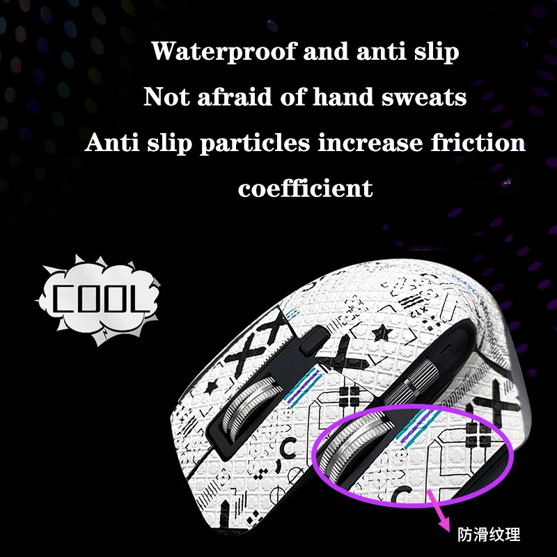 Mouse Anti Slip Sticker for Logitech MX Master3 3S Special Side Sweat-absorbing Sticker Lizard Skin Arc Edge Full Package