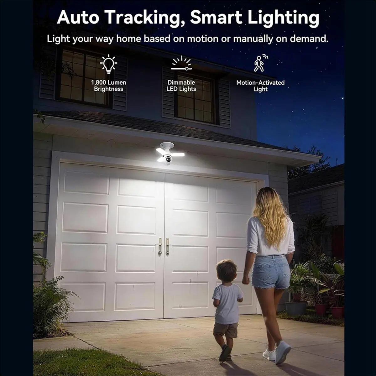 A40I E27 Light Bulb Camera, 3MP Auto Tracking Security Camera Dimmable LED Bulb, 2.4G WIfi Wireless Motion Detection Camera