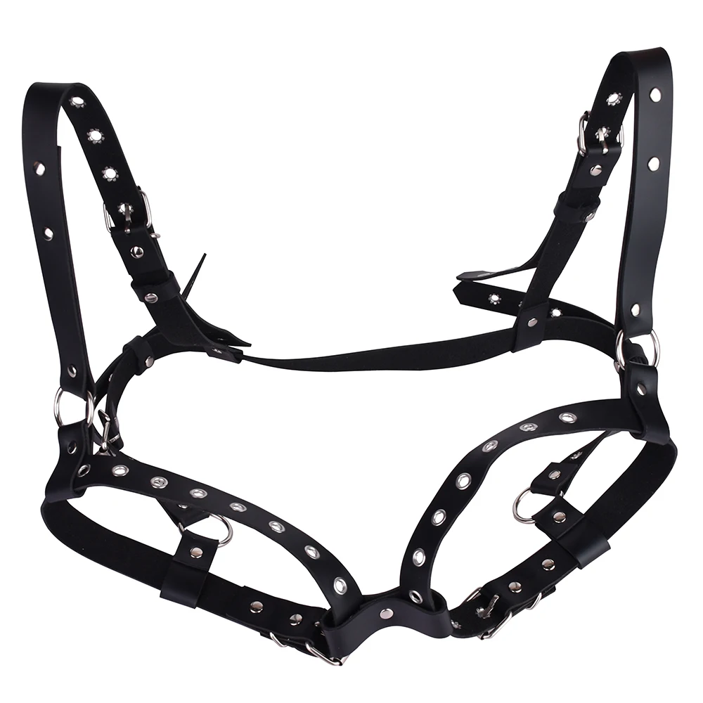 Female SM Open Bra Bondage Harness Belt Sexy Exotic Lingerie BDSM Chest Straps Leather Bed Restraint Sex Toy Gothic Fetish Toy