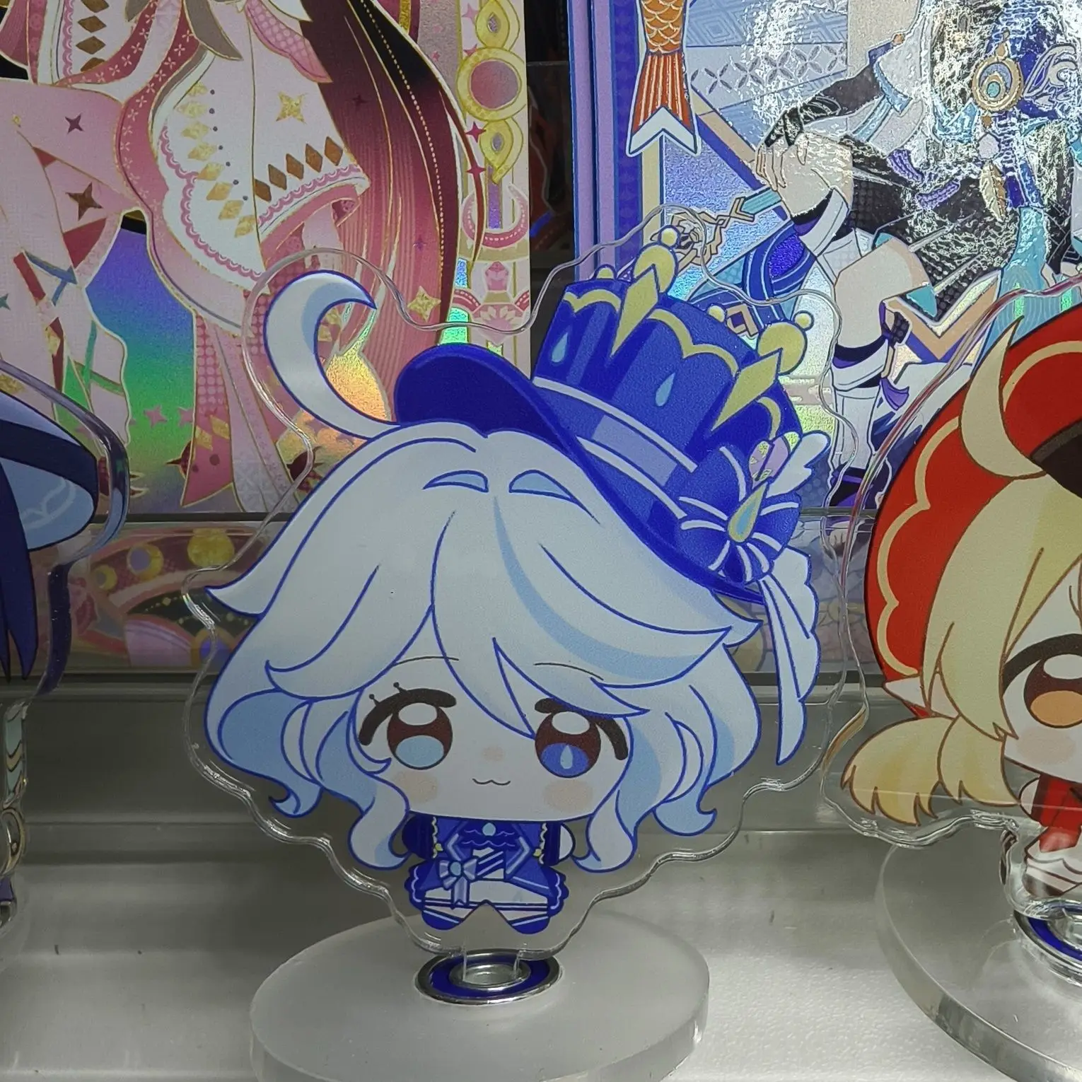 

Genshin Impact Flins Rotatable Acrylic Stand Figure DIY PVC Standing Model Desktop Ornament Decoration Collection Model Toy Gift