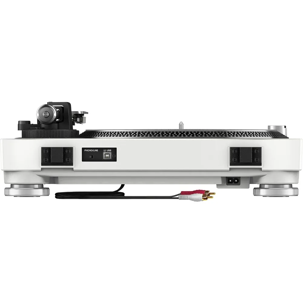 قرص دوار للمحرك المباشر PLX-500 - غطاء رأس أبيض مع خرطوشة وقلم قرص دوار مع مخرج USB لمحرك المحرك المباشر