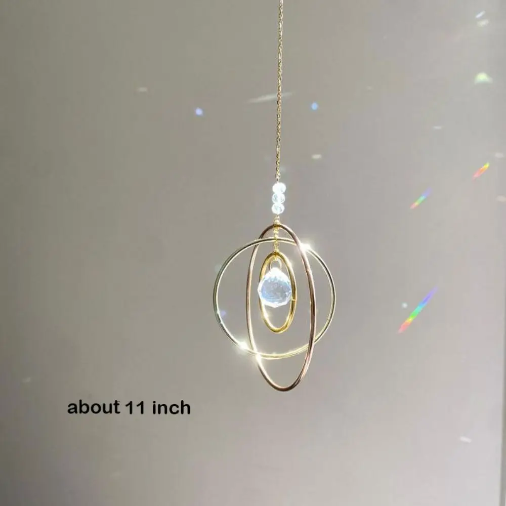 Double Circle Triple Circle Rotating Pendant Catcher Sun Dream Car Pendant,Crystal Sun Catcher,Crystal Decorative Pendant