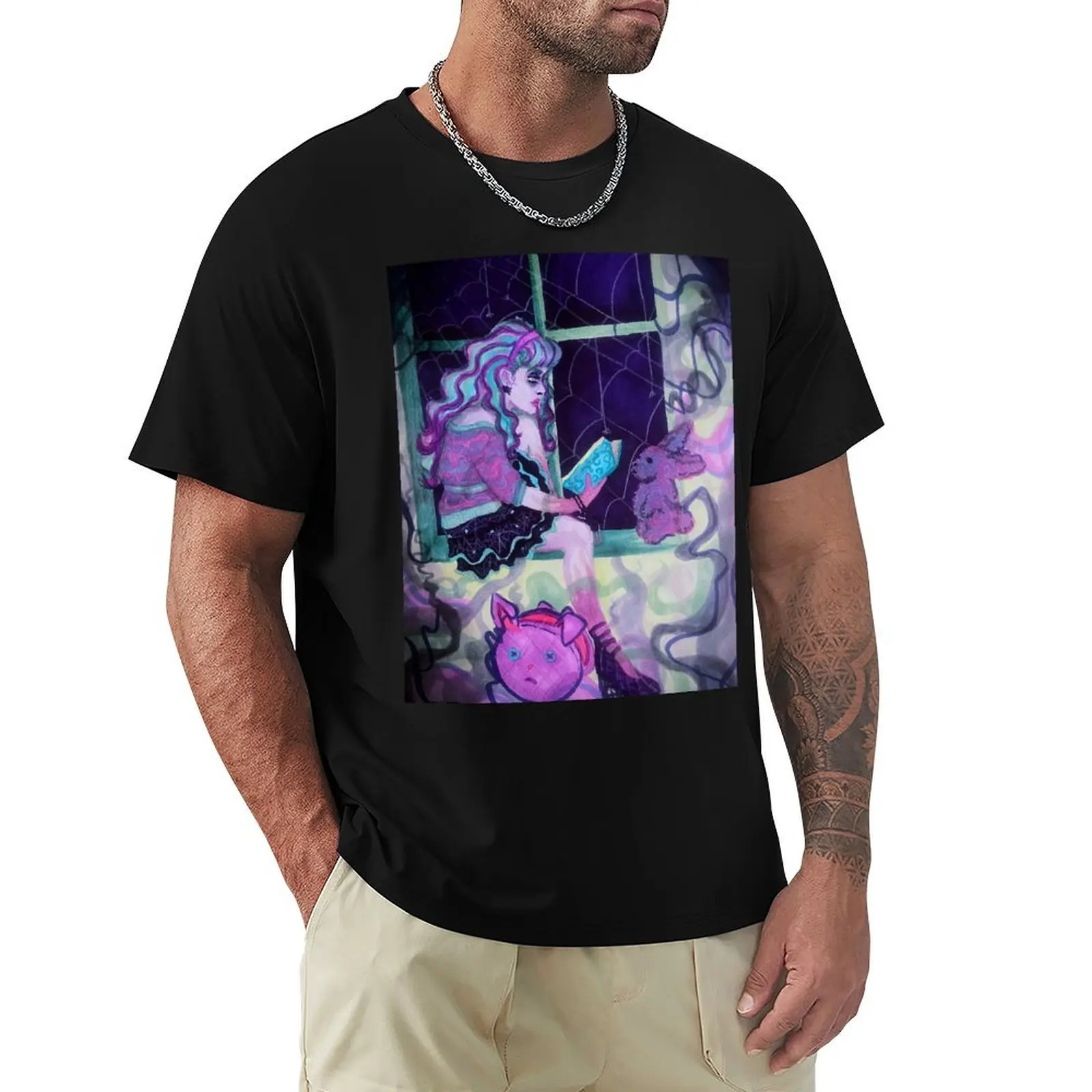 Camiseta Twyla in the Library, camiseta clásica de manga corta con gráfico