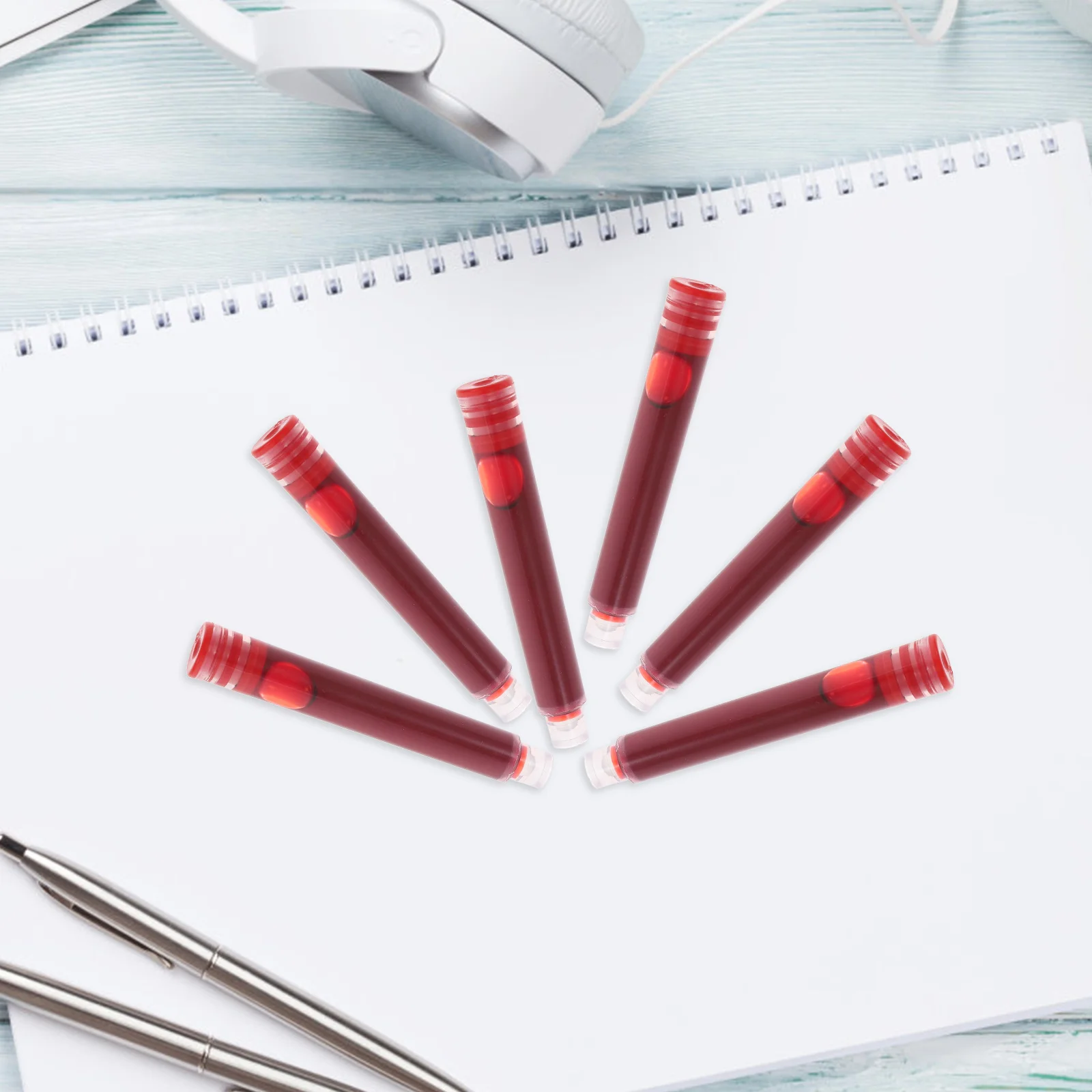 

100Pcs Portable Ink Cartridges for Fountain Pen Small Refills Writing Pen Ink Smooth Flow Easy to Use Study Office Writing