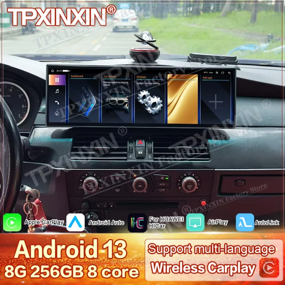 

14.9 Inch Android 13 For BMW 5 Series E60 E61 2003~2010 GPS Navi Car Intelligent System Wifi Wireless Carplay Mirror Link Unit