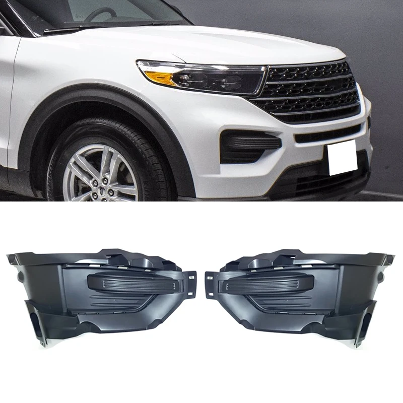 

For Ford Explorer 2020 2021 Suitable US Version Front Bumper Fog Light Cover Frame Bumper Grille LB5B-15A298-A LB5B-15A299-A