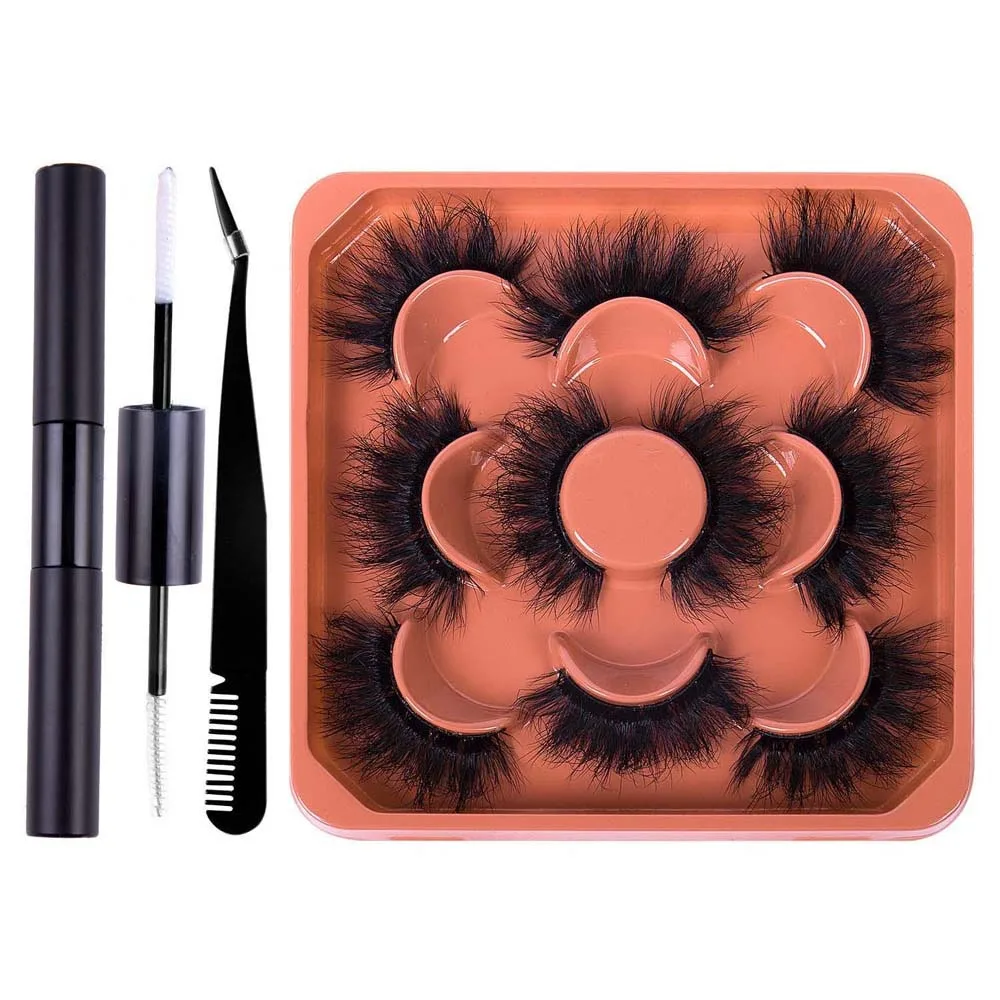 

5 Pairs Stage Makeup Thick Curled Eyelashes Simulated Fluffiness Mink Lashes Grafting Lashes Extension Cosmetics Fluffy