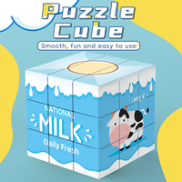Magic Cube 3x3x3 3D UV milk Color painting Stress Relief Puzzle Professional Smooth Speed Game Children's Toys Gifts