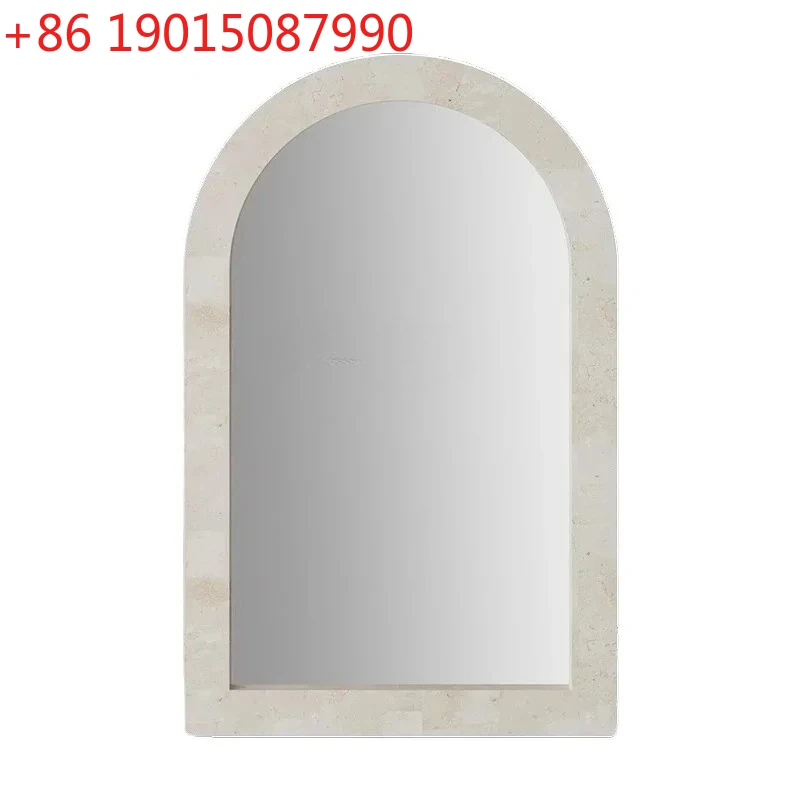 

Full-length mirror household French gradual change color cream wind arch floor mirror high value cloakroom full-length mirror