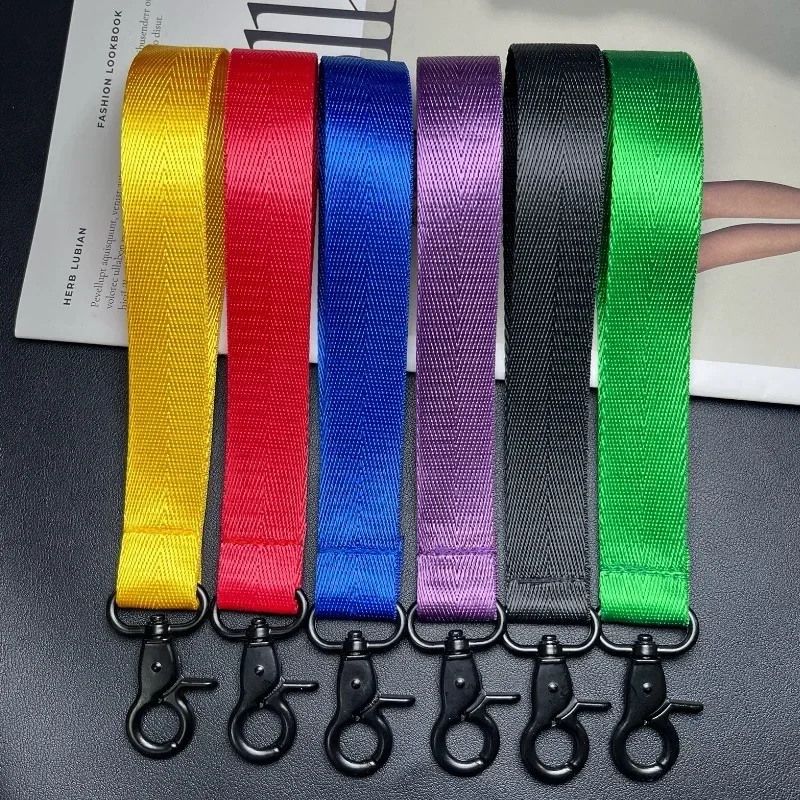 Custom Numbers Webbing Car Key Chain Ring Rope Personalize Logo Motorcycle Keychain Waist Strap Print Name Hanging Bag Keyring