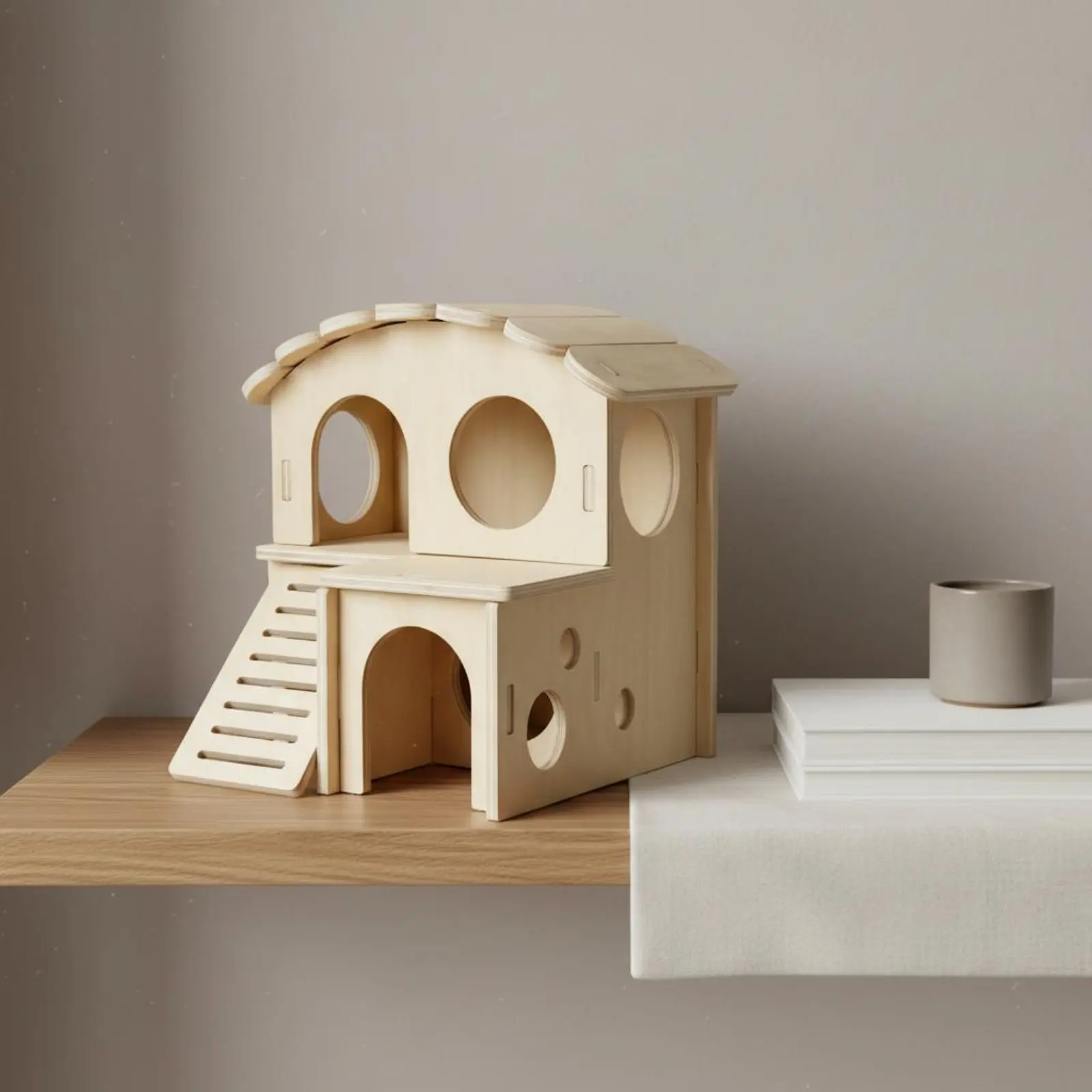 double-decker-hamster-house-multi-functional-stairs-wooden-hamster-house-double-decker-hideout-natural-wood-wooden-pet-hut
