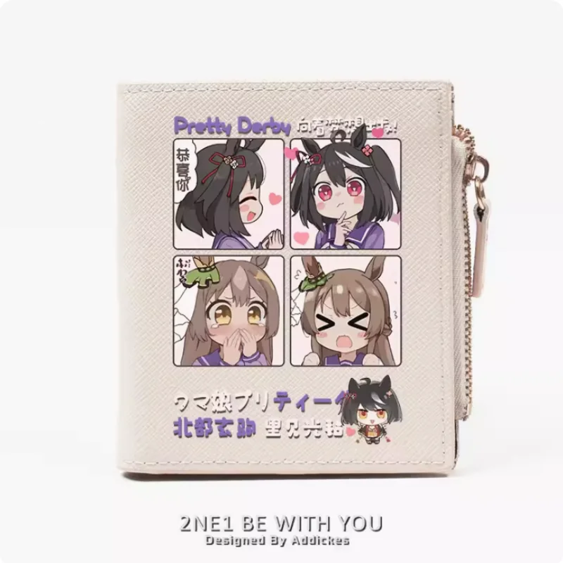 

Anime Umamusume Pretty Derby Speical Week Zipper Fashion Wallets PU Purse Card Holder Money Bag Gift B239 Cosplay