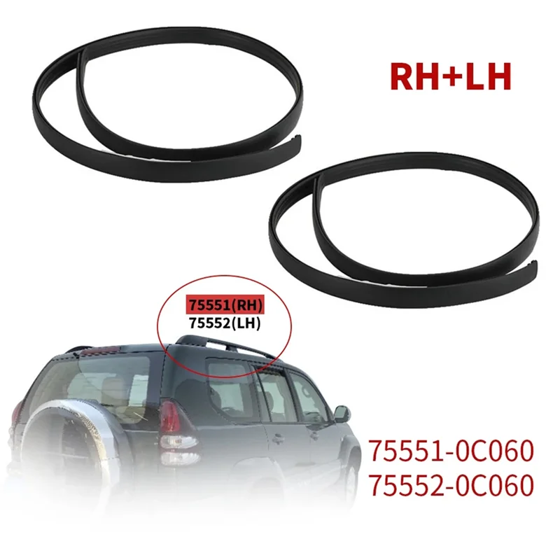 

AS94-Right Roof Drain Side Trim Strip Car Roof Drain Accessories For Toyota Crewmax 2007-2021 75551-0C060