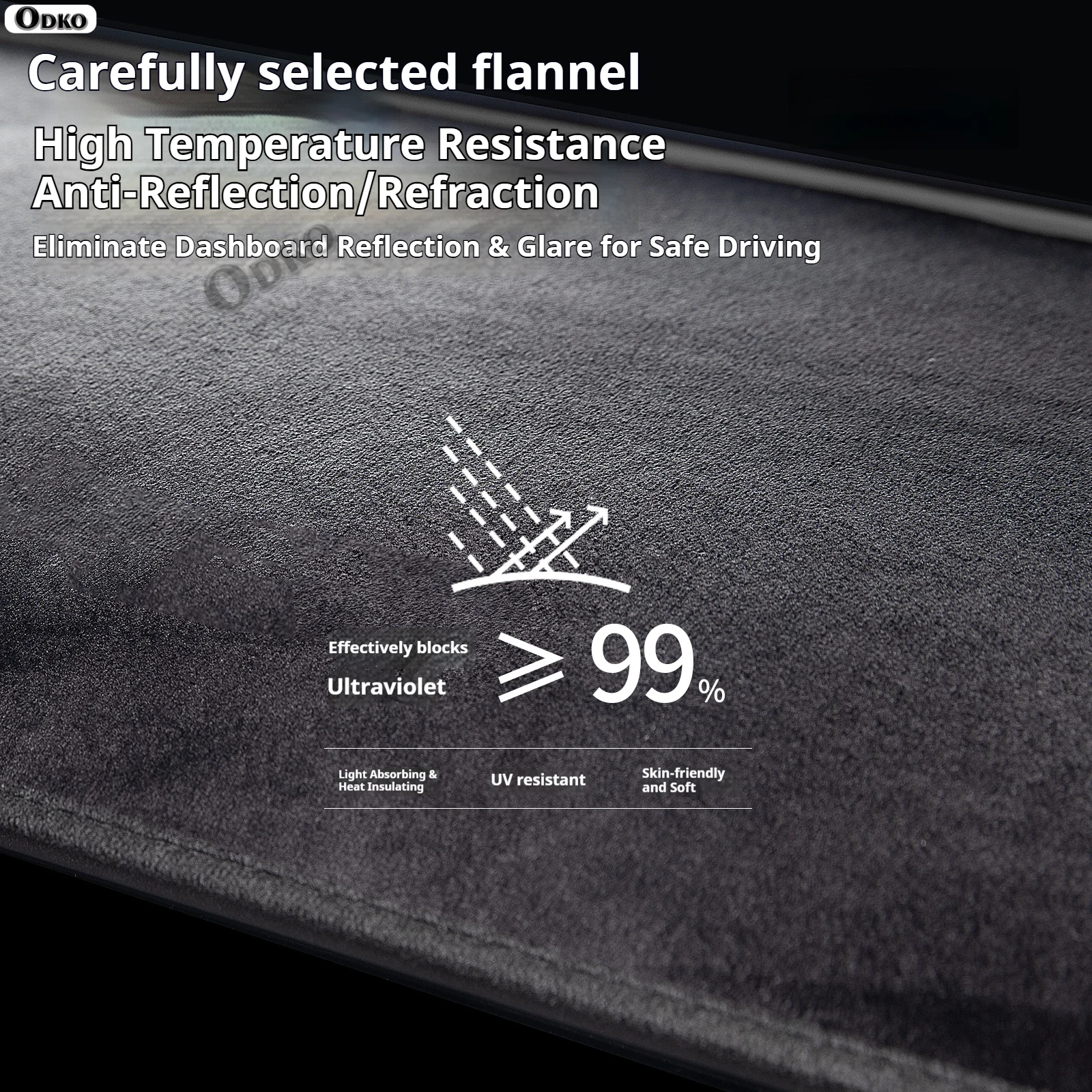 لبيجو لاندتريك 2020 2021 2022 2023 غطاء لوحة سيارة أداة مكتب الشمس الظل حصيرة عدم الانزلاق وسادة الملحقات #4