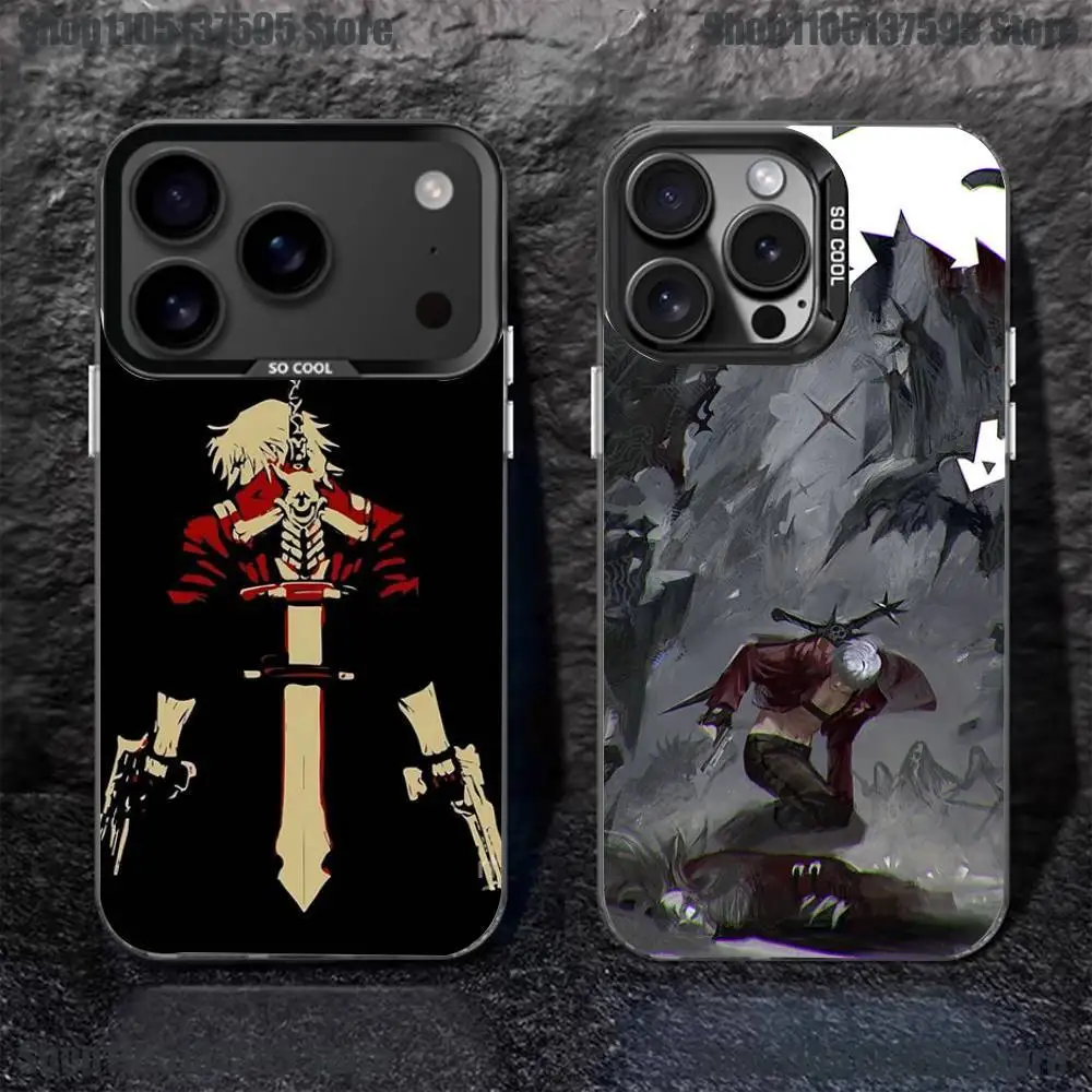 

Dante D-Devil M-May C-Cry 2025 Phone Case For iPhone 17,16,15,14,13,12,11Pro,XS,Max,Plus,Mini,SE4,E Black Matte Shockproof Cover