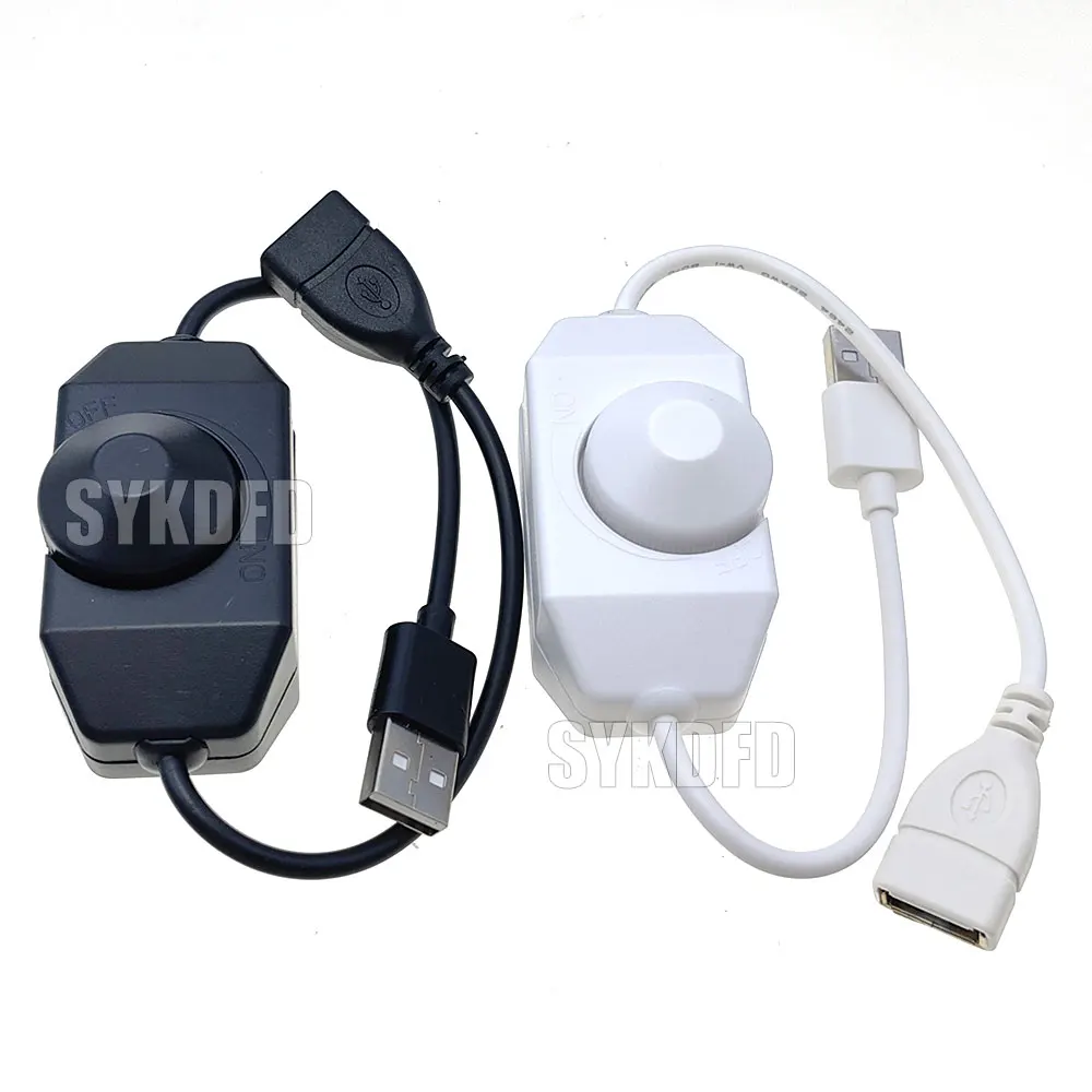 

USB LED Knob Touch Dimmer DC 5V Ribbon Brightness Adjust Switch Controller Connector For 5050 3528 2835 5 Volt Strip Lights