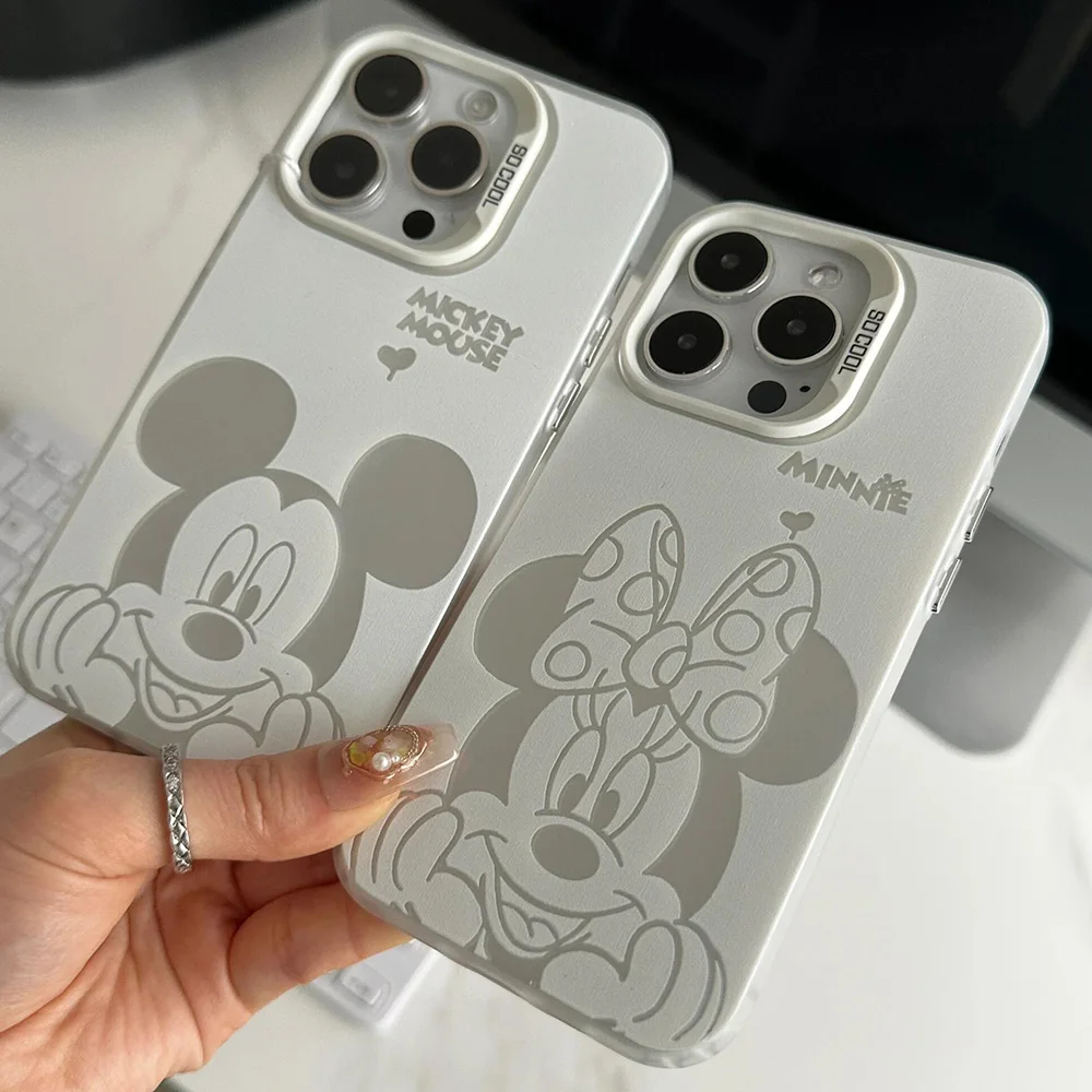 Cartoon Mickey Case For Samsung A73 A72 A55 A54 A53 A35 A34 A33 A32 A30 A24 A23 A22 A14 A05 4G 5G Matte Shockproof Cover